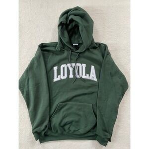 Champion Hoodie Mens Large Green Loyola University Collegiate Sweatshirt CS2071